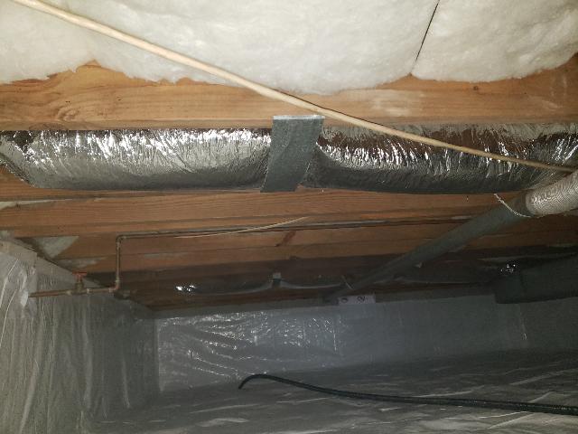 Crawlspace insulation under Richmond home