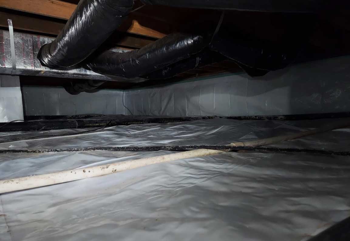 Drain tile in crawl space